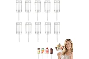 Push Pop Cake Containers, Easter Cake Push-Pops with Lids & Stand, Clear Push up Dessert Cups with Cutter Tool, for Birthday,