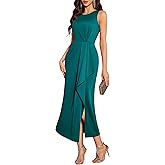 BeryLove Women's Formal Wedding Guest Slit Dress Classy Sleeveless Long Prom Gala Dresses
