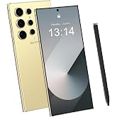 luckeu I25 Ultra Unlocked Cell Phone,Built in Pen 6.99" HD Screen 8GB+256GB Smartphone,Android 14 7000mAh Battery Fast Charging Mobile Phone, 5G/Dual SIM Phone/GPS/Face ID - Gold