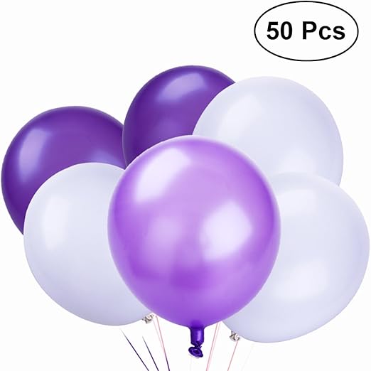 Amazon Com Toyvian 12 Inch Purple Latex Balloons Wedding Birthday