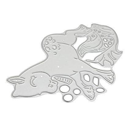 Rrimin Horse Metal Embossing Cutting Dies Stencils Scrapbooking Craft Decorative (No.6)