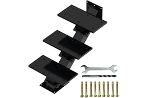 THOOUM 3 Steps Metal Stringer, Steel Stair Stringers for Deck, Step Riser with Tread for Indoor & Outdoor