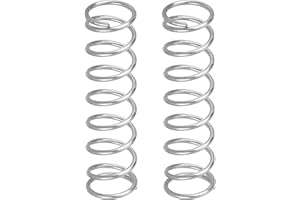 uxcell 2Pcs Compression Springs, 0.7mm Wire Diameter x 7mm OD x 25mm Length 304 Stainless Steel Extension Spring Ballpoint Pe