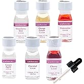 LorAnn Oils Super Strength Variety Pack Of 6, 1-Dram Flavors (Strawberry Kiwi, Orange Cream, Watermelon, Green Apple, Coconut
