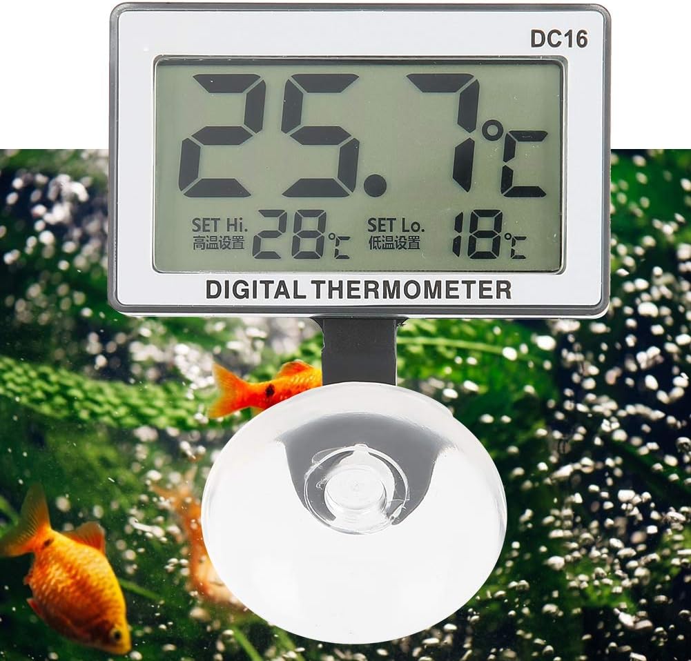Aquatic Suction Cup Aquarium Diving Thermometer Submersible Cupula for Fish Tanks Mini Alarm of Temperature Meter aquatic equipment - Image 5