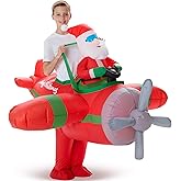 VioraWhite Christmas Inflatable Costume for Kids Blow up Funny Riding on Costume for Children Boy Girl Party Cosplay Outfit