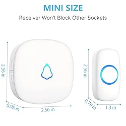 Wireless Doorbell 2 Buttons 2 Receivers, SECRUI