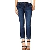 Jessica Simpson Women's Forever Roll Cuff Skinny Crop to Ankle Jean, Spurs-Exposed Button Fly