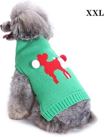 Dhqss Halloween Pet Costume Cat Dog Warm Sweater Stripe High Collar Dog Clothes Christmas Snowflake Dog Clothing Autumn And Winter Clothes Striped Coat Costumes Apparel C Xxl Amazon Co Uk Kitchen Home