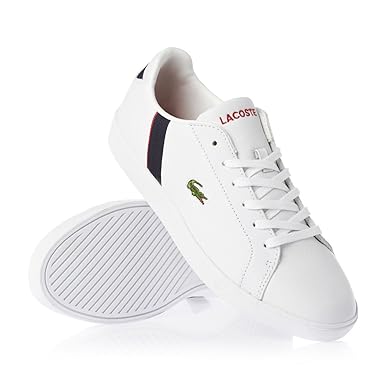white mens lacoste trainers