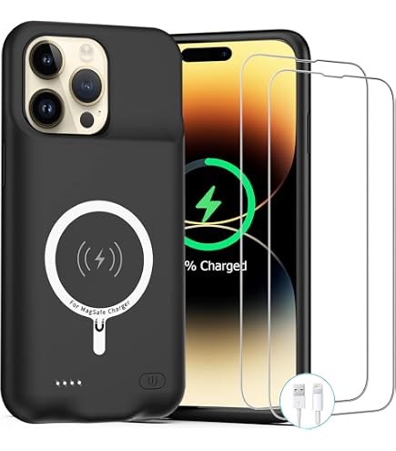 Amazon.com: Wireless Charging Case for iPhone 14 Pro Max, 12000mAh