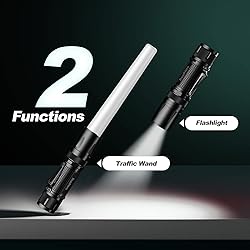 RoadHero [2 Pack 12inch Multi-Color LED Flashlight