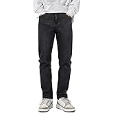 Mens Slim Fit Jeans Stretch Grey Denim Pants for Men Slim Leg 35x30