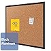 Quartet Cork Board, Bulletin Board, 4' x 3' Corkboard, Black Frame (2304B)