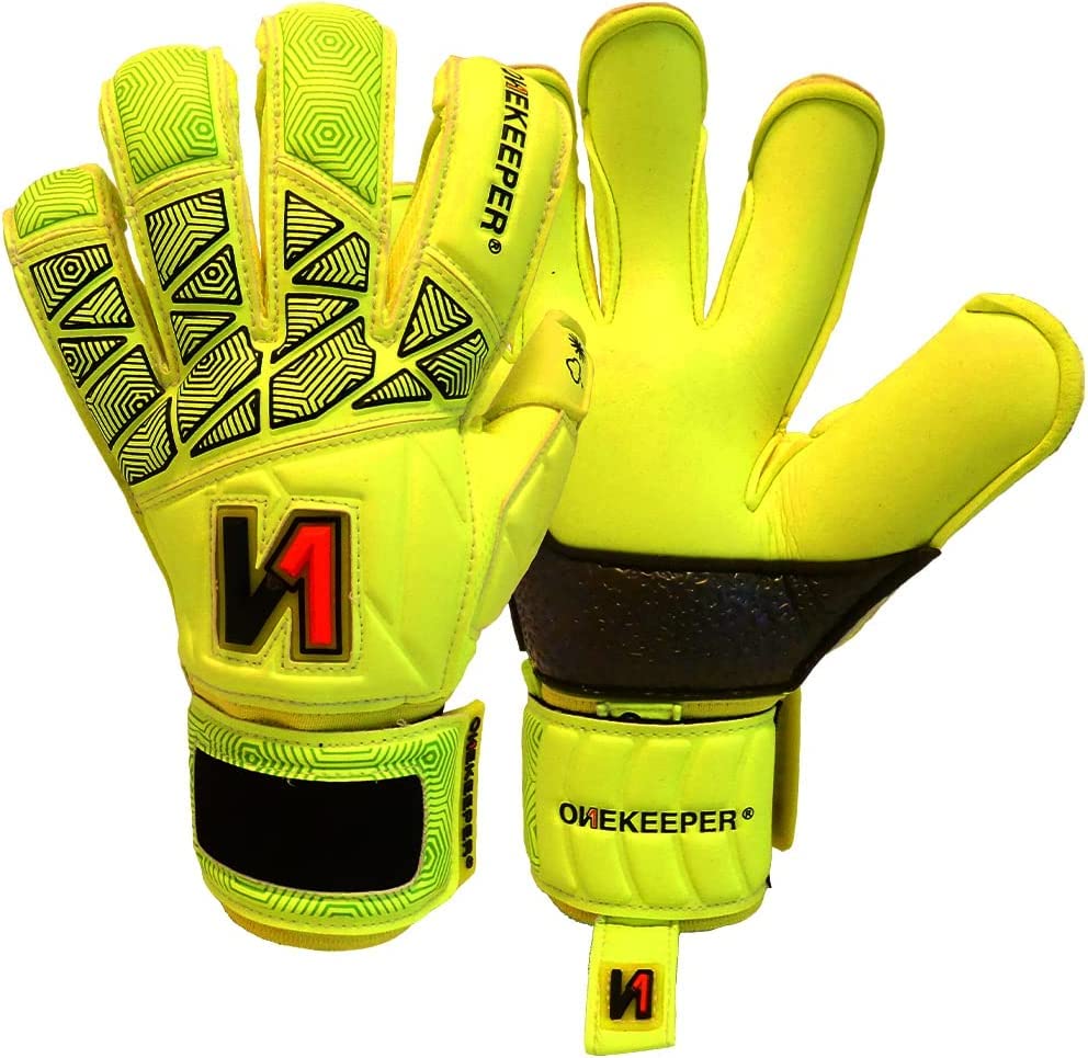 ONEKEEPER Vector Pupil Soccer Goalie Gloves With Removable FingerSave