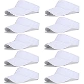 10 Pcs Kids Sun Visor Hats Boys Girls Athletic Sports Visor Adjustable UV Protection Beach Visor Fit 6 to12 Years Old