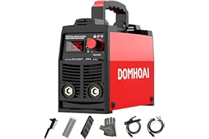 DOMHOAI Mini Stick Welder, 135Amp ARC/Lift TIG Welding Machine with Synergic Control, IGBT Inverter Digital Display 110V Portable MMA Welder Machine with Hot Start, Arc force and Anti-Stick