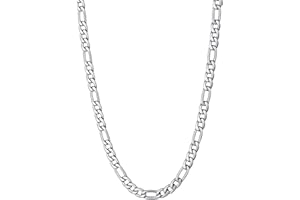 U7 Figaro Chain Necklace, Men's Stainless Steel/Black/Gold Chain 5MM Wide,18-30 Inch Available, Cool & Daliy Fashion Look for