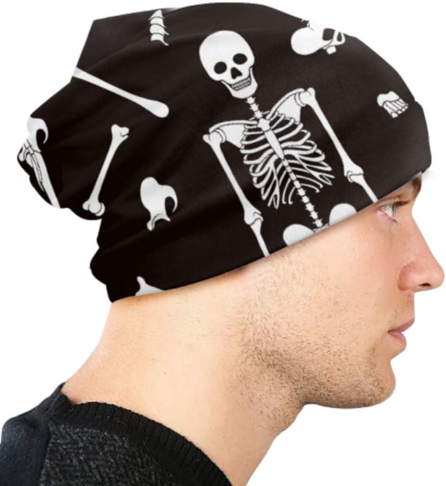 HYTCSY Conjunto de Calavera Cartoon Childs Knit Cap Knit Beanie para