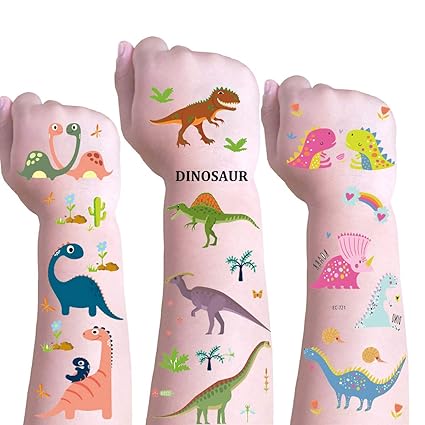 DmHirmg 109PCS Tatuajes temporales de Dinosaurios