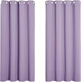 PONY DANCE Taro Purple Bedroom Blackout Curtains 46x54 2 Panels Eyelet