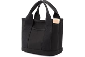 Canvas Tote Bag Women Mini Handbag Tote Bags with Pockets,Canvas Crossbody Bag Fashion Small Japanese Shoulder Bag