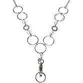 Hidden Hollow Beads Short Super Slim Beaded Breakaway Lanyard, Made in USA Petite Women, ID Holder Badge Card Holder Teacher Keys Keyring Cruise Phone 28-30"