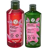 Yves Rocher Raspberry Shine Hair Vinegar And Shampoo Set of 2 – Restores Natural Women Unisex Hair Shine 400 ml./13.5 fl.oz. 300 ml./10.1 fl.oz.