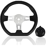 10.5inch/27cm Kart Steering Wheel - 3 Spokes Quick Release Off-Road Cart Steering Wheel Interior With Holes For Go Kart Beach