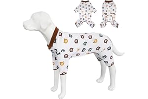 Handwith Dog Pajamas, Dogs Pjs Spring Summer Dog Clothes, Soft Stretchy Doggie Clothes Pet Jammies Outfit (Bear, S)