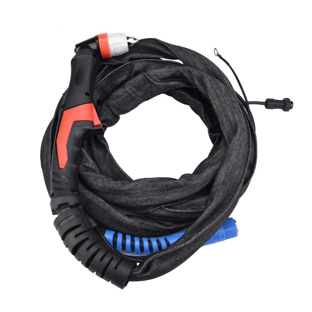 Plasma Cutter Cutting Torch, P80 Plasma Cutter Torch Cutting Gun Welding Gun Arc Cutting Machine with Cloth Cover 0.6 MPa (4m)