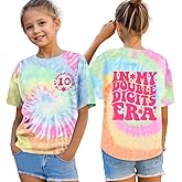 in My Double Digits Era Birthday Girls Shirts 10 Year Old Girl Tshirt 10th Birthday Shirts for Girls Party Gift Tee Tops