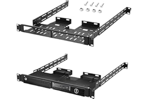 19-Inch 1U Rack Mount for 2 Units Dell Micro Lenovo Tiny and HP Mini PC Heavy-Duty Hinged Server Rack Shelf with Hand-Twist S