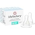 Lifefactory BPA-Free Stage 2 (3-6 Months) Silicone Nipples 2-Pack