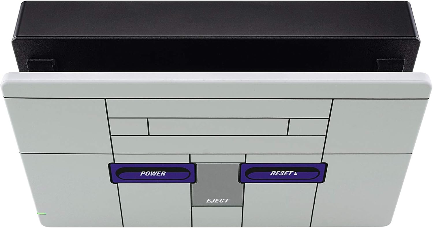 eXtremeRate Custom Soft Touch Grip Faceplate for Nintendo Switch Dock, Classics SNES Style Patterned DIY Replacement Housing Shell for Nintendo Switch Dock - Dock NOT Included: Computers & Accessories