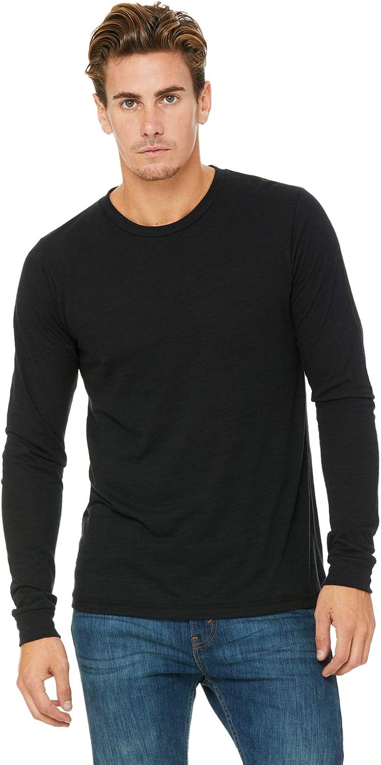 Large Solid Black Slub Bella Canvas 