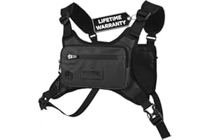 MVRK Water Resistant Chest Pack - Minimalist Running Pack For Workouts, Running Phone Holder With Extra Storage, Lightweight Running Vest, Running Backpack With Reflective Print (Reflective)