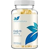 Extra Strength CoQ10 800mg - Quick Absorption Coenzyme Q10 800mg Potent Antioxidant for Heart Energy and Aging Support - High Stability CoQ10 Ubiquinone Caps - Made in a cGMP US Lab (100 Servings)