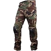 Paintball Equipment Men Airsoft Hunting Combat BDU Pants Gen3 Tactical Pants with Knee Pad Woodland