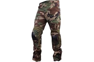 Paintball Equipment Men Airsoft Hunting Combat BDU Pants Gen3 Tactical Pants with Knee Pad Woodland