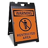 SmartSign 24 x 18 inch “Warning - Restricted