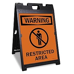 SmartSign 24 x 18 inch “Warning - Restricted