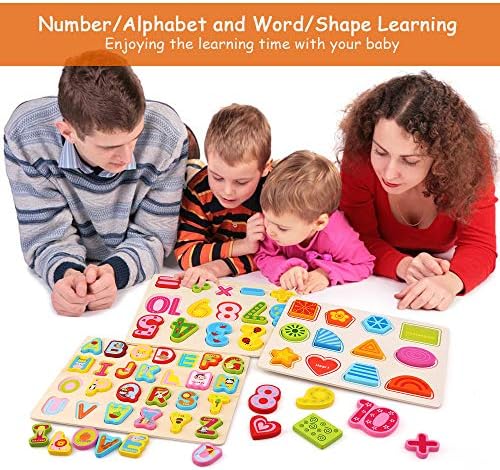 3 Pack Cadeau Pour Garcon Fille Enfants Tout Petits Educatifs Jouets Montessori Enfant 1 2 3 4 Ans Puzzle En Bois Letters Numbers Formes Bellestyle Jeux Bebe 2 Ans Puzzle Lettres Alphabet Puzzles