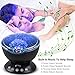 Ocean Wave Night Light, Komake Baby Night Light Projection USB Timer Bedroom Nursery Projector With Mini Music Player, Remote Control Rotating Goodnight Light For Toddler Kids Children Adults(Black)