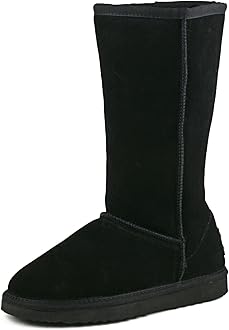 ShenduoWomen's Leather Classic Tall Snow Boots DA5815