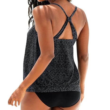 HCFKJ Bikini Damen Set Push Up Sommer 2018 Plus Size Printed Geschirrspüler Müllpressen Tankini Ablaufschläuche Bademode Bade