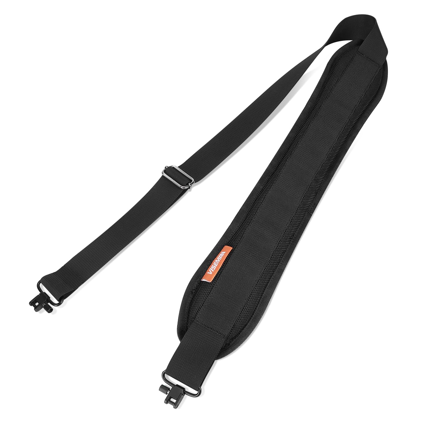 Photo 1 of VISEMAN Crossbow Sling, Anti-Slip Leather Padded Shoulder Strap with Swivels, Adjustable Crossbow Sling, Black
