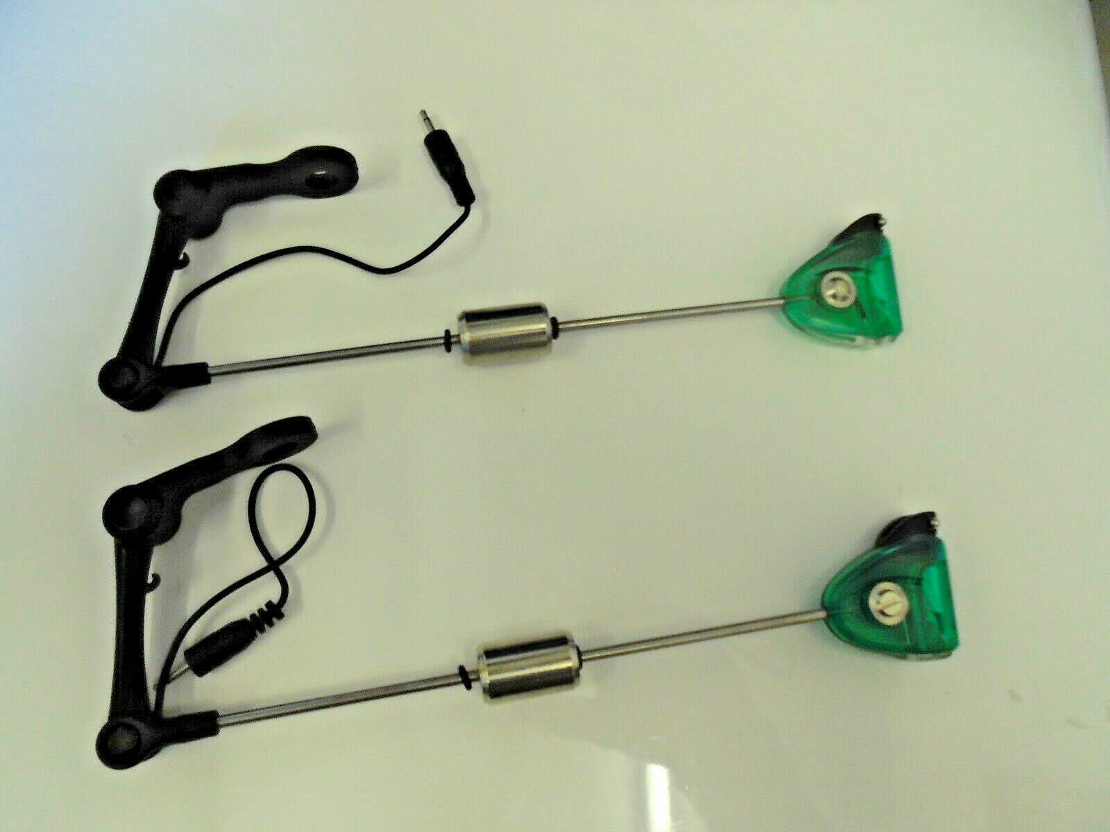 TMC 2 x Green Drop off illuminated Bite Indicators. Slider Weight, 2.5mm Jacks