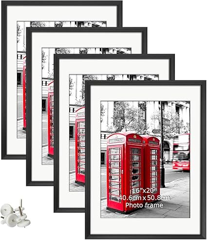 Giftgarden Lot De 4 Cadres Pour Poster Noir 18 X 24 Cm Amazon Fr Bienvenue