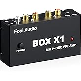 Fosi Audio Box X1 Phono Preamp for MM Turntable Mini Stereo Audio Hi-Fi Phonograph/Record Player Preamplifier with 3.5MM Head